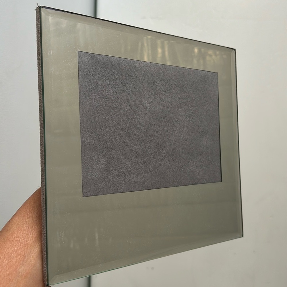 Mirror frame, 8 1/2 x 9 inches - photo area 6 1/2 x 4 3/4 inches